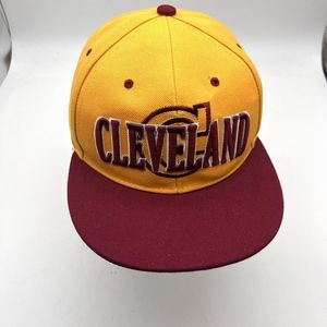 Cleveland Cavaliers C Wave Mens Adjustable Snapback Hat Baseball Flat Brim Bill